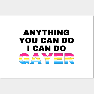 Anything You Can Do I Can Do Gayer - Pansexual Flag Gradient - Pan Pride Posters and Art